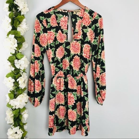 Show Me Your Mumu Rainey Floral Boho Long Sleeve Mini Dress Size Small - Picture 4 of 10
